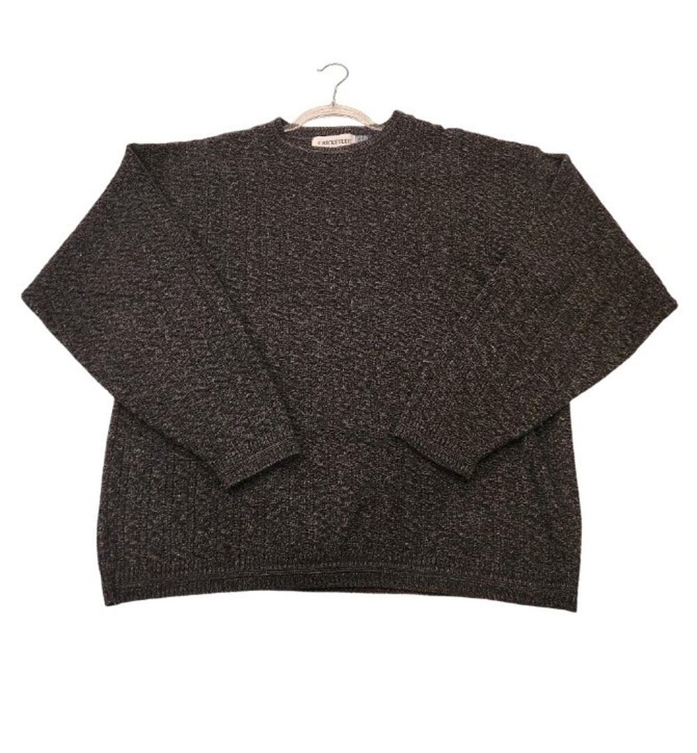 Vintage 80s 90s Cricketeer Wool Blend Chunky Woven Sweater Men's Large